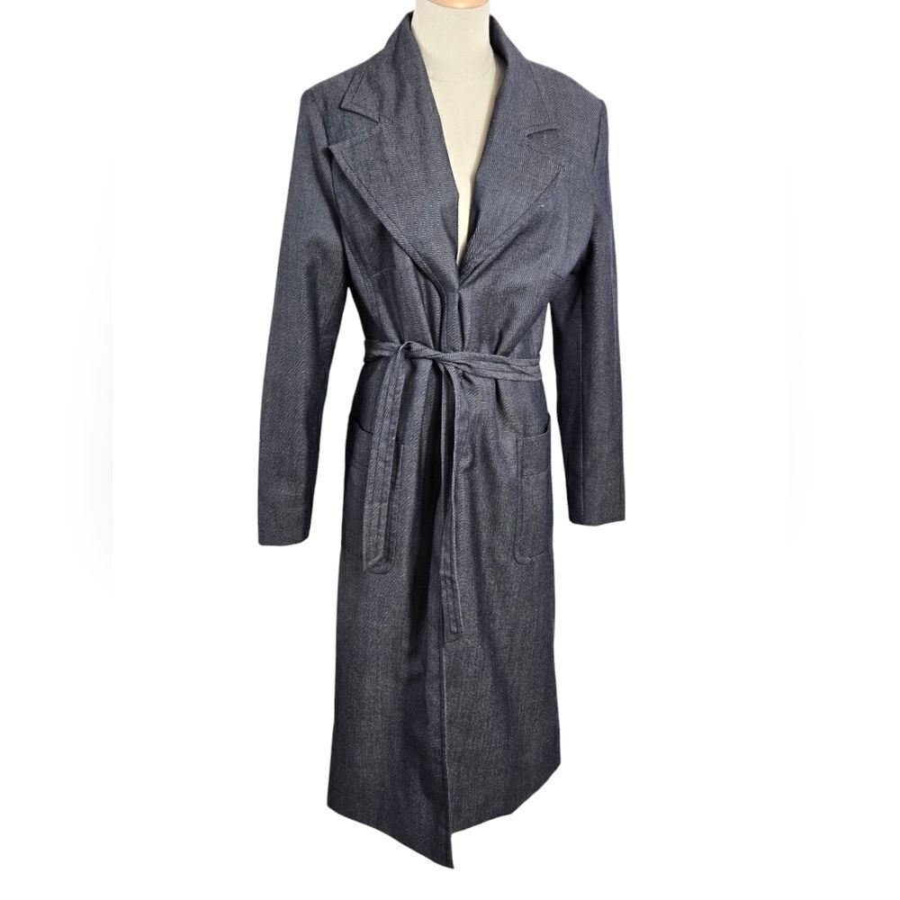 Old Navy Y2K Denim Look Trench Coat